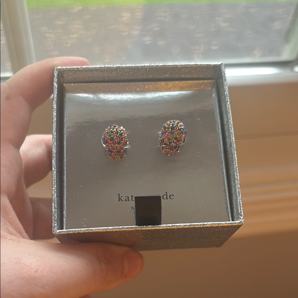 Kate Spade Red and Pink Earrings Sparkling Studs